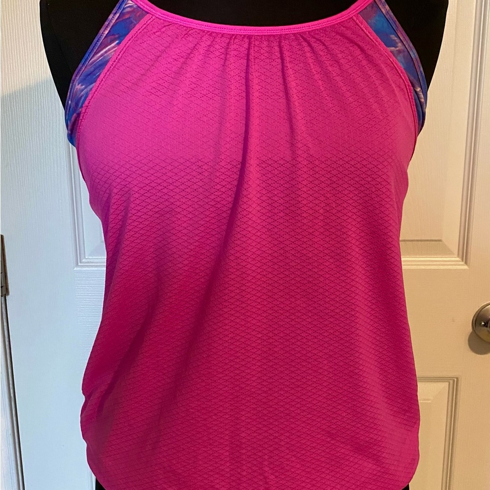 Ivivva by Lululemon Girls Pink Double Dutch Racerback Tank - Size 14
